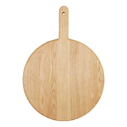 Pizzabræt i eg med håndtag