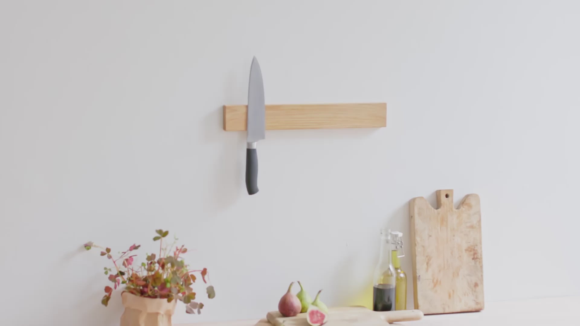 Knivmagnet i egetræ