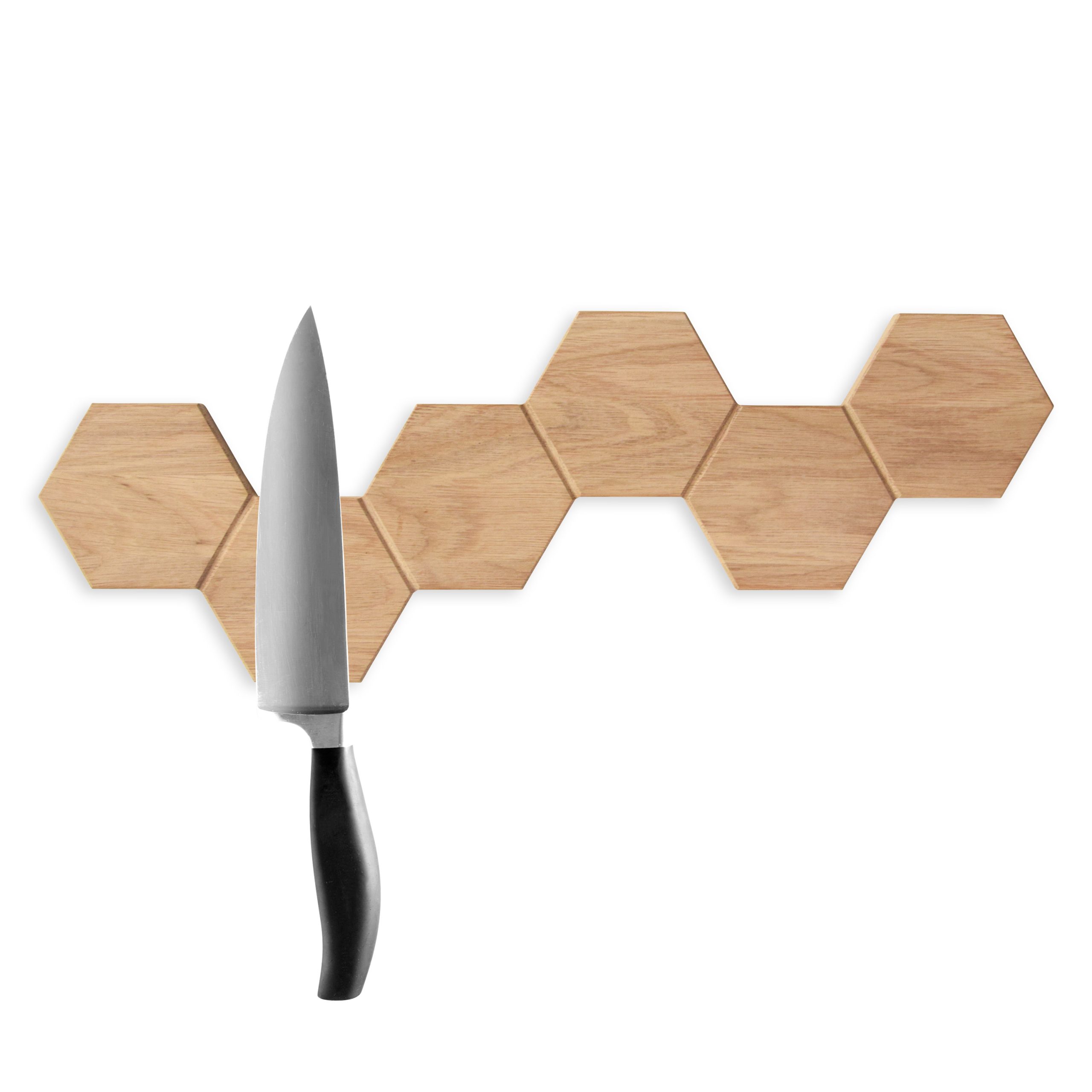 Hexagon knivmagnet i eg (1. sortering, olieret)