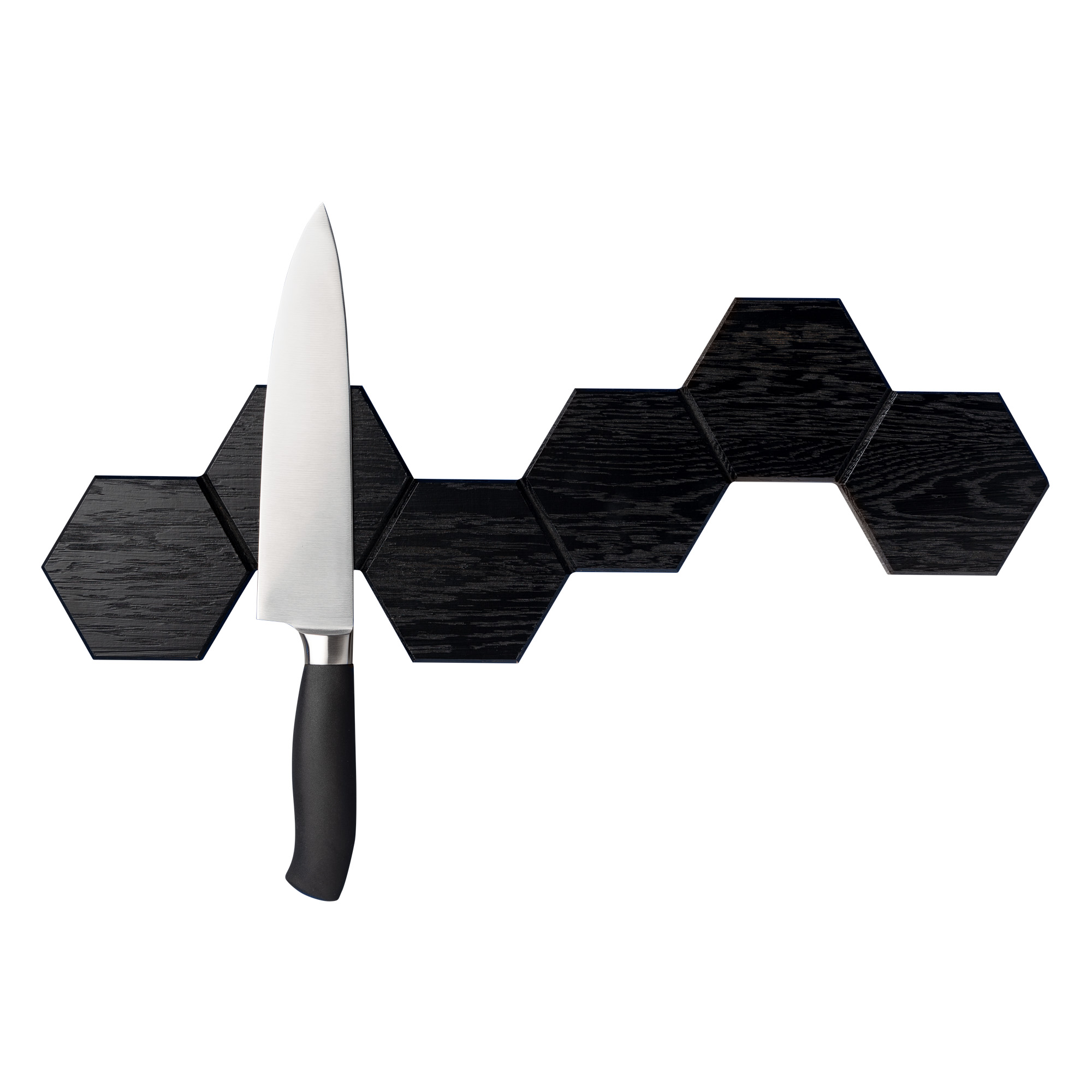 Køb Sortlakeret hexagon knivmagnet – 2. sortering